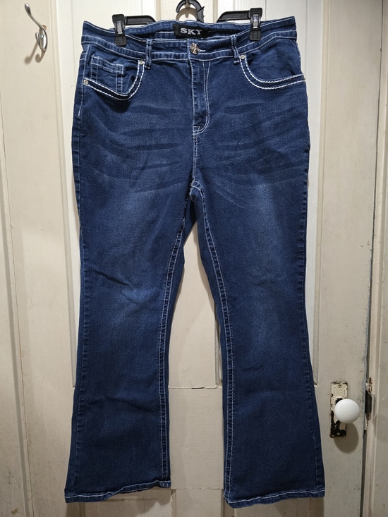 Sky Denim - SKY Women’s Dark Blue Bootcut Jeans